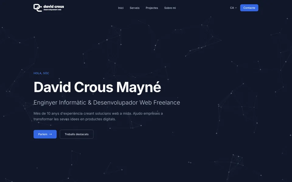 Captura del web de David Crous