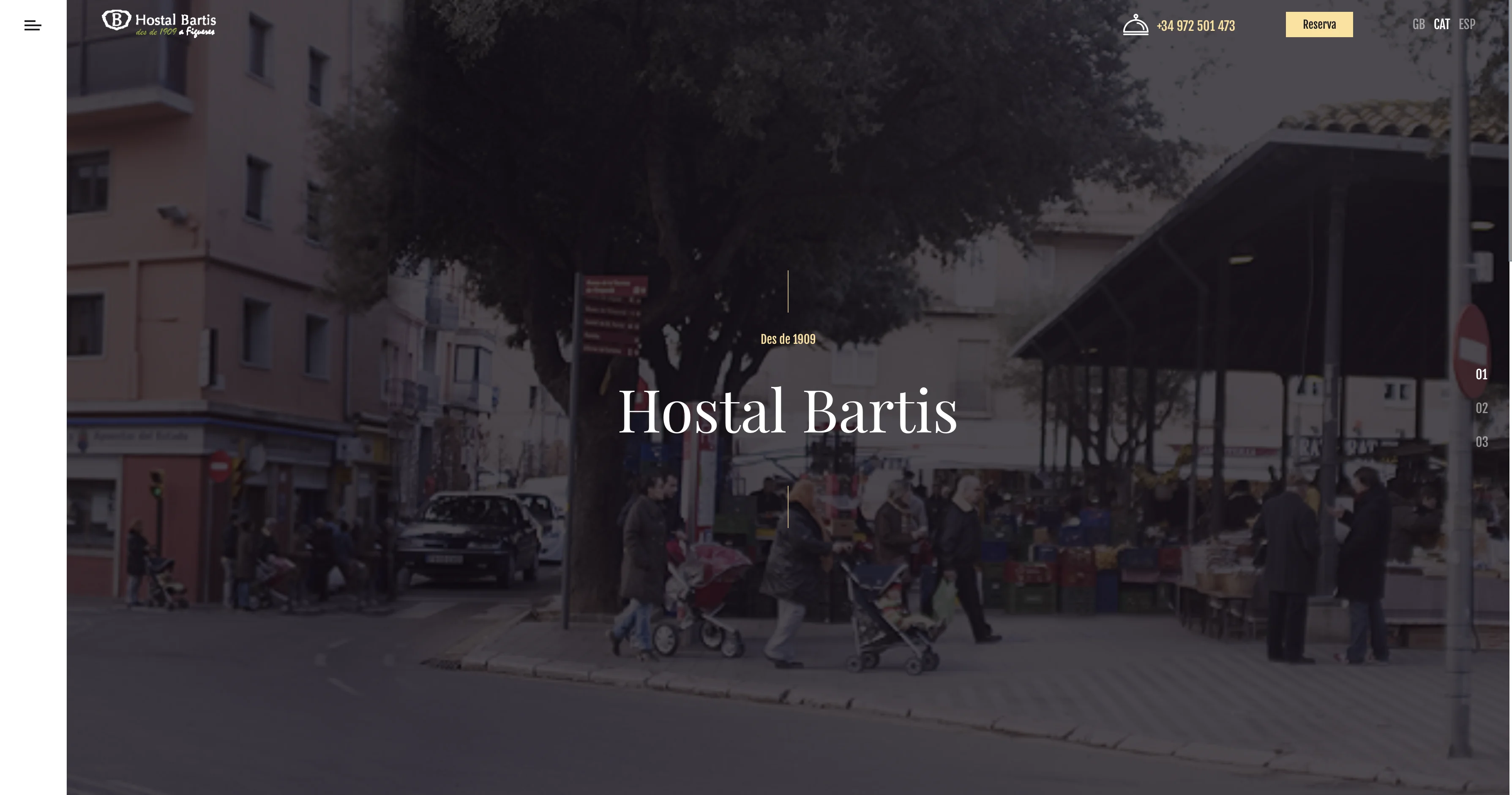 Captura del web de Hostal Bartis